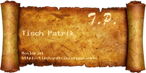 Tisch Patrik névjegykártya